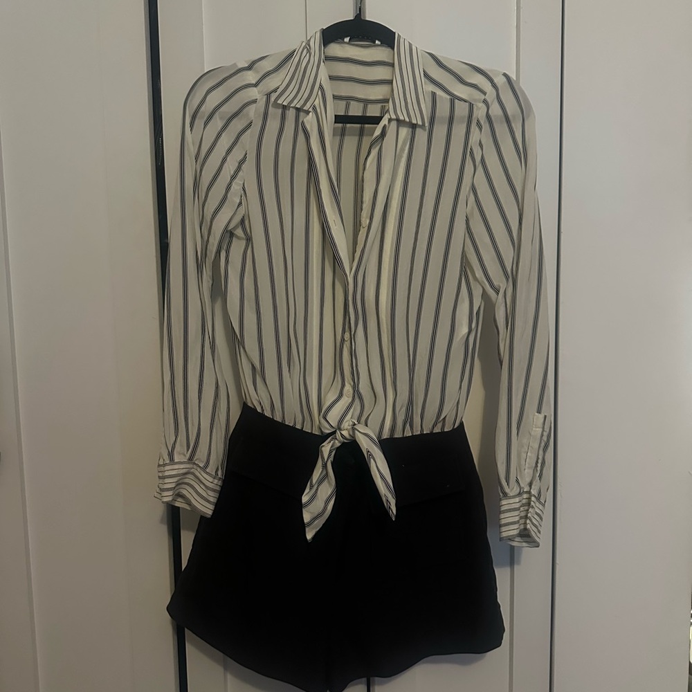 Sandro tie front romper